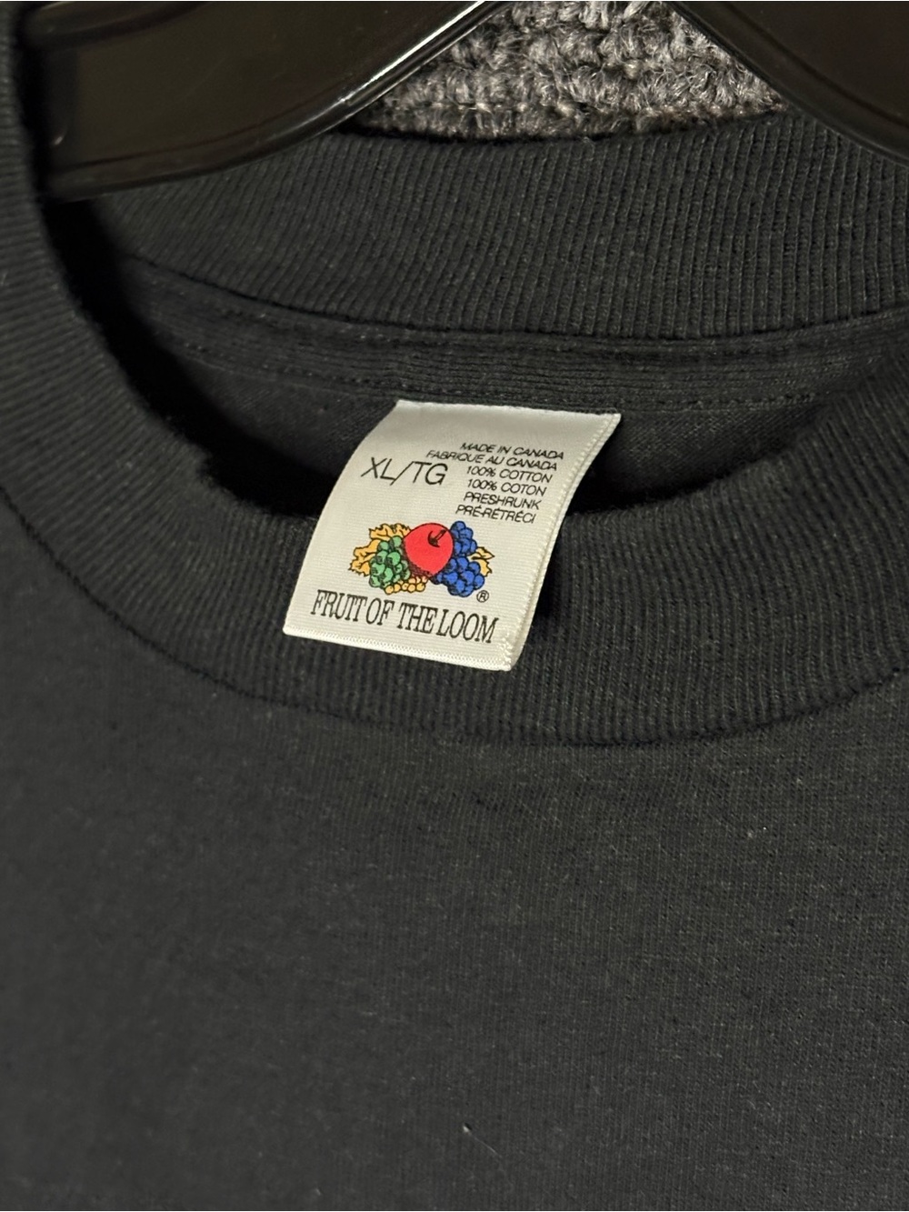 Vintage 90’s Fruit of the Loom Toronto Black Single Stitch T-Shirt Men’s XL EUC - Picture 4 of 7